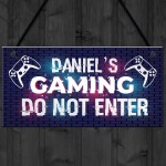 Gaming Sign PERSONALISED Gamer Sign For Boys Bedroom Games Room