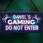 Gaming Sign PERSONALISED Gamer Sign For Boys Bedroom Games Room