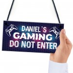 Gaming Sign PERSONALISED Gamer Sign For Boys Bedroom Games Room