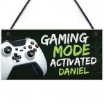 Gaming Sign Personalised Gaming Bedroom Accessories Boys Bedroom