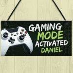 Gaming Sign Personalised Gaming Bedroom Accessories Boys Bedroom