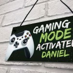 Gaming Sign Personalised Gaming Bedroom Accessories Boys Bedroom