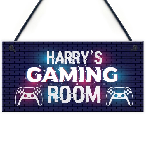 Personalised Gaming Sign For Boys Bedroom Gaming Bedroom