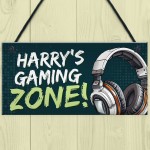 Gaming Sign For Boys Bedroom Personalised Gaming Zone Plaque