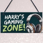 Gaming Sign For Boys Bedroom Personalised Gaming Zone Plaque