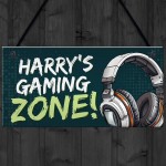 Gaming Sign For Boys Bedroom Personalised Gaming Zone Plaque