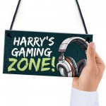 Gaming Sign For Boys Bedroom Personalised Gaming Zone Plaque