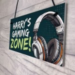 Gaming Sign For Boys Bedroom Personalised Gaming Zone Plaque