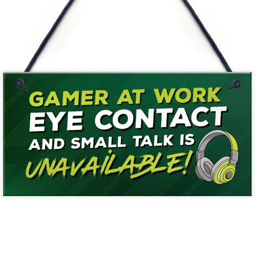 Gaming Sign Novelty Gaming Bedroom Accessories Hanging Sign