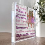 Gift For Sister Acrylic Block Sister Plaque Christmas Birthday