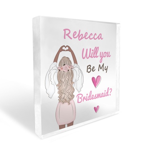 Personalised Will You Be My Bridesmaid Proposal Gift Wedding