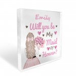 Personalised Will You Be My Maid Of Honour Proposal Gift Wedding