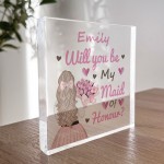 Personalised Will You Be My Maid Of Honour Proposal Gift Wedding