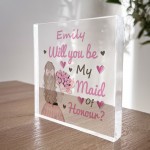 Personalised Will You Be My Maid Of Honour Proposal Gift Wedding