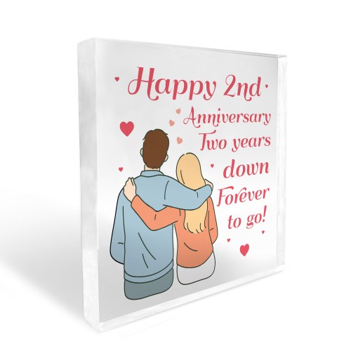 2nd Anniversary Gift For Husband Wife 2nd Wedding Anniversary