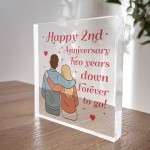 2nd Anniversary Gift For Husband Wife 2nd Wedding Anniversary