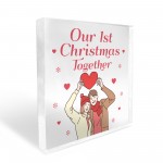 Our 1st Christmas Together Gift Acrylic Block First Christmas