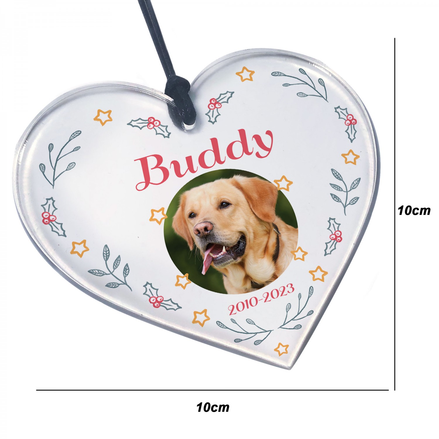 dog memory christmas bauble