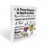 Best Friend Acrylic Plaque Friendship Gift For Her Christmas