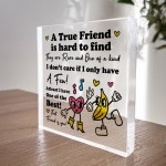 Best Friend Acrylic Plaque Friendship Gift For Her Christmas