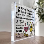 Best Friend Acrylic Plaque Friendship Gift For Her Christmas