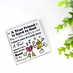 Best Friend Acrylic Plaque Friendship Gift For Her Christmas