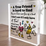 Best Friend Acrylic Plaque Friendship Gift For Her Christmas