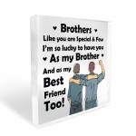 Brother Gifts Acrylic Plaque Gifts For Him Brother Gifts