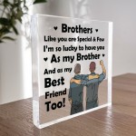 Brother Gifts Acrylic Plaque Gifts For Him Brother Gifts