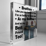 Brother Gifts Acrylic Plaque Gifts For Him Brother Gifts