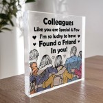 Colleague Freestanding Plaque Christmas Secret Santa Gift