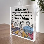 Colleague Freestanding Plaque Christmas Secret Santa Gift