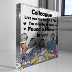 Colleague Freestanding Plaque Christmas Secret Santa Gift