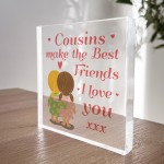 Cousin Gifts For Christmas Birthday Acrylic Block Best Friend