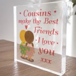 Cousin Gifts For Christmas Birthday Acrylic Block Best Friend