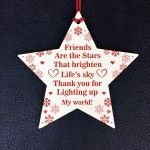 Friendship Wooden Star Hanging Bauble Gift For Christmas