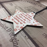 Friendship Wooden Star Hanging Bauble Gift For Christmas