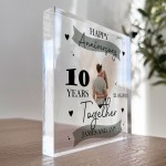 10th Wedding Anniversary Gift Personalised Photo Block Husband