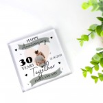 30th Wedding Anniversary Gift Personalised Photo Block Husband