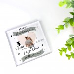 5th Anniversary Gift Personalised Photo Block Husband