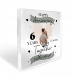 6th Wedding Anniversary Gift Personalised Photo Block Husband