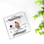 6th Wedding Anniversary Gift Personalised Photo Block Husband