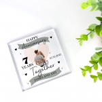 7th Wedding Anniversary Gift Personalised Photo Block Husband