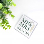 Wedding Gifts Personalised Mr And Mrs Gift Acrylic Block