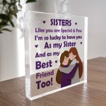 Sister Gifts Thank You Gift For Sister Her Best Friend Plaque