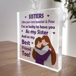 Sister Gifts Thank You Gift For Sister Her Best Friend Plaque