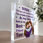 Sister Gifts Thank You Gift For Sister Her Best Friend Plaque