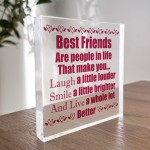 Best Friend Gifts For Christmas Acrylic Plaque Friendship Gifts