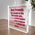 Best Friend Gifts For Christmas Acrylic Plaque Friendship Gifts