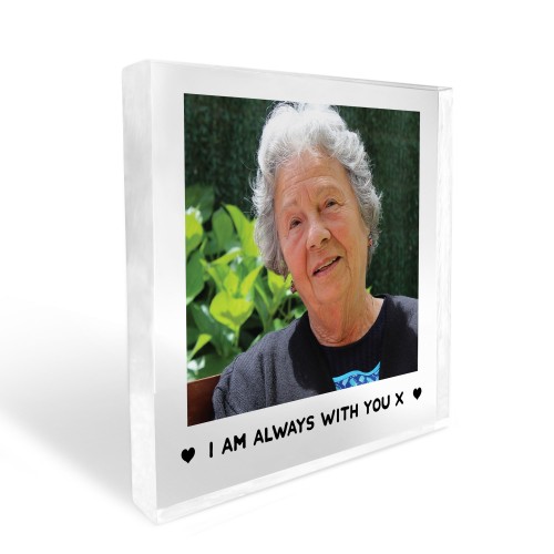 Dad Mum Nan Grandad Memorial Gift Personalised Photo Block